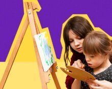 Children enjoying painting