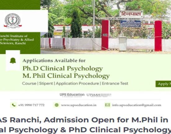 RINPAS opens admissions for various Psychology Courses