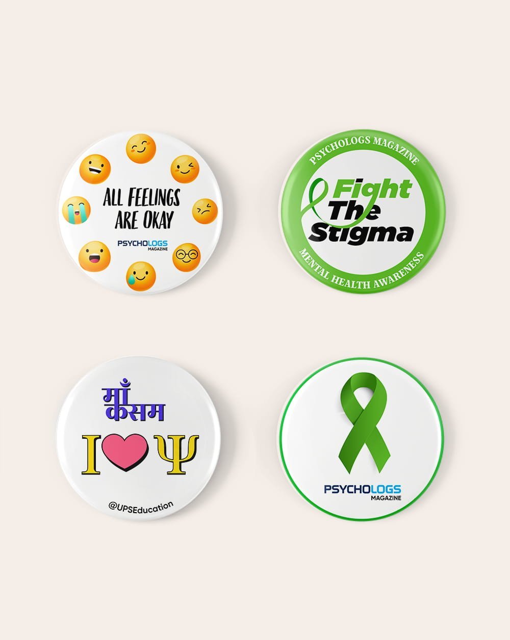 Pack of Psychology Round Badges, Psychologs Magazine, Mental Health  Magazine, Psychology Magazine