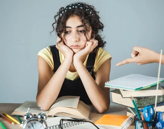 Students looking tired by study