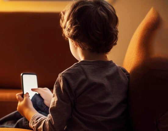 A boy playing game