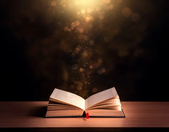 a book in the shining